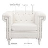 NicBex Velvet Accent Chair,Upholstered Living Room Chairs with Mid-Height Backrest and Gourd Shaped Wood Leg,Accent Chairs for Living Room - 4 of 4