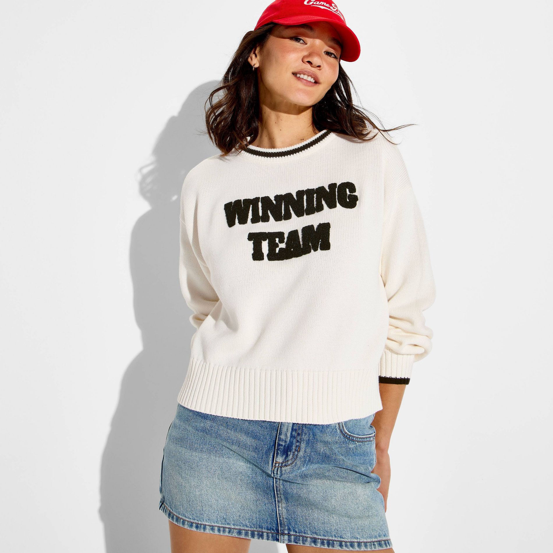 Women's Long Sleeve Winning Team Pullover Sweater - Wild Fable™