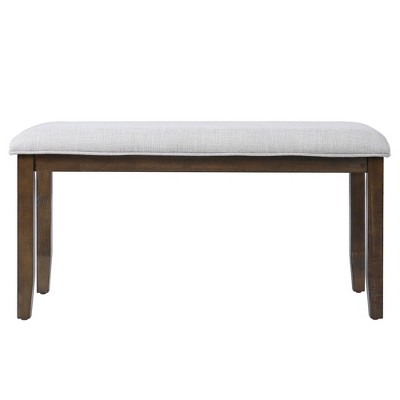 Dining Chairs Upholstered Chairs Upholstered Bench with Padded Seat & Solid Wood Leg, Mid-Century Modern-Modernluxe