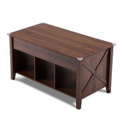 VINGLI Water-washed Gray Extensible Lift Coffee Table