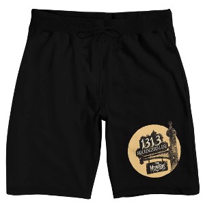 The Munsters 1313 Mockingbird Lane Men's Black Sleep Pajama Shorts - 1 of 4