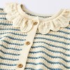 Baby Girls' 2pc Striped Peter Pan Collared Sweater Set - Cloud Island™ Blue - 3 of 4