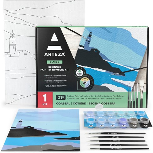 Arteza Monstera Paint by Numbers Kit - 21 Pieces