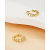 Molenia Birthday Birthstone Heart Huggie Earrings Women, 14K Gold 925 Sterling Silver Small Hoop Earrings, Hypoallergenic Jewelry  Anniversary Gift - 4 of 4