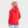 Kids' Fleece 'Love' Hoodie Sweatshirt - Cat & Jack™ Red - 3 of 4