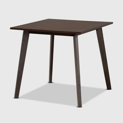 Britte Mid-Century Modern Dark Oak Dining Set with Cream Upholstery