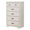 South Shore Versa 5 Drawer Winter Oak: Particle Board Frame, 49" High, Compliant with ASTM Safety Standards - image 2 of 4