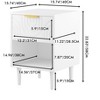 JUJABU 22.83" Modern White Nightstand with Gold Handle, One Drawer and Open Shelf for Bedroom Storage - 4 of 4