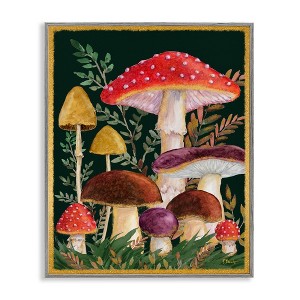 Stupell Industries Woodland Mushrooms Nature Framed Giclee Art - 1 of 4