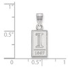 Black Bow Jewelry Sterling Silver Illinois Fighting Illini NCAA Small Pendant - 2 of 3
