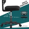 CAVINAS Armless Desk Chair, Mesh Home Office Desk Chair with Wheels and Lumbar Support, 360° Swivel Ergonomic Office Chair, Swivel Task Chair - 4 of 4