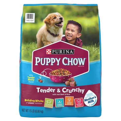 PUPPY CHOW Tender & Crunchy with Real Beef Dry Dog Food, 30-lb bag 