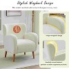 CAVINAS Boucle Fabric Accent Chair with Mid-Height Backrest,Modern Comfy Upholstered Living Room Chairs,Reading Chairs for Living Room - 4 of 4