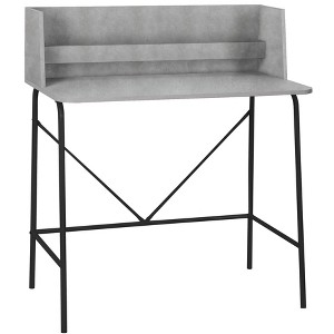 Nordlys Metal and Gray Wood Top Desk Industrial Style Bedroom - 1 of 1