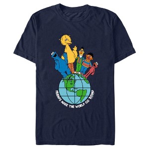 Men's Sesame Street Friends Make the World Go Round T-Shirt - 1 of 4