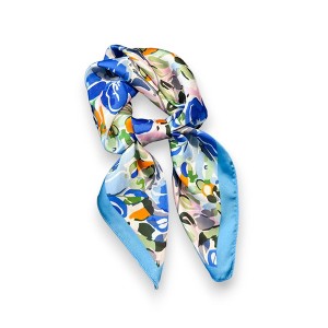 Anna-Kaci Women's Abstract Floral Scarf with Vibrant Watercolor Print 27×27 Inches - 1 of 3