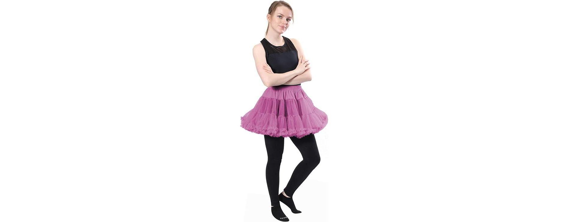 BellaSous Women’s Plus Size Multi-Layered Tutu Skirt – Adult Costume Skirt for Halloween, Parties & Dress-Up Events – Berry