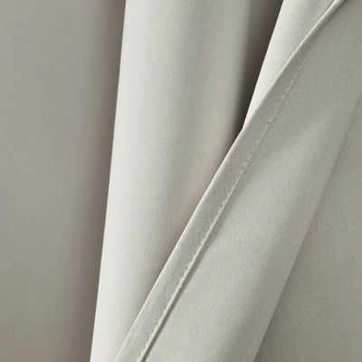 Light Gray Extra Long Insulated Blackout Grommet Curtains