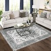 coucheta Washable Area Rugs, Traditional Vintage Medallion Pattern Design, Stain Resistant & Non-Slip Backing Rug, for Living Room, Bedroom, Office - 3 of 4
