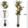 Artificial Yucca Tree with 3 Sturdy Trunks and 75 Lifelike Leaves, Silk Faux Plant in Stable Black Nursery Pot for Indoor Home and Office Decor - 3 of 4