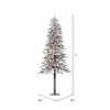 Vickerman Flocked Alpine Artificial Christmas Tree - 3 of 4