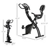 NAYSAYE Exercise Trainer Folding Recumbent Upright Bike with Arm Resistance Bands for Full Body Workout, Black, 41.30"*18.90"*46.50" - 3 of 4