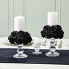 Bright Creations 100-Pack Black Artificial Flowers, 3 Inch Bulk Black Roses for Halloween Decorations, Fake Foam Flowers for DIY Crafts - 3 of 4