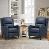 Arceso Faux Leather Push Back Recliner Chair, 20 Inch Upholstered Recliner Chairs,  Modern Pushback Recliner Chair for Bedroom, Living Room - 2 of 4