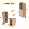 GDFStudio Lyra Modern Foldable Expandable Office Desk with Storage Shelves and Wheels - 3 of 4