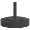 vidaXL Parasol Base - 55.1 lb, Round, Black, for Ø1.5/1.9" Poles - Durable PE/Concrete/Iron, Elegant Line Patterns, Perfect for Outdoor Areas - 4 of 4