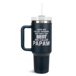 Elanze Designs Only The Best Are Called Papaw Grandpa 40 oz. Stainless Steel, Large Water Bottle Coffee Mug, Spill & Leak Resistant, Thermal Travel - 1 of 1