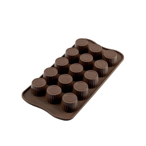 Silikomart 22.107.77.0065 SCG07 Moule pour Chocolat Forme Praline 15  Cavités Silicone Marron : : Cuisine et Maison