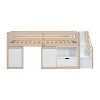 Okak Solid Wood Twin Loft Bed with Stairs & Storage,Low Profile Bunk Beds Twin with Drawers & Shelves,Multi-Functional Loft Beds for Kids,Teens - 4 of 4
