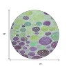 Purple And Lime Green Geometric Washable Indoor Outdoor Area Rug - 3 of 4