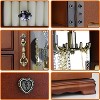 Solid Wooden Jewelry Box Organizer Women Ring Storage with 4-Drawers Built-in Necklace Carousel and Mirror - 3 of 4