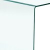 HomeRoots 24" Clear Glass Square End Table With Shelf - 4 of 4