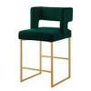 KTMBDW Bar Stools Set of 2, Counter Height 26'' Barstool Velvet Bar Stools with Back and Gold Legs, Kitchen Bar Chairs - 4 of 4