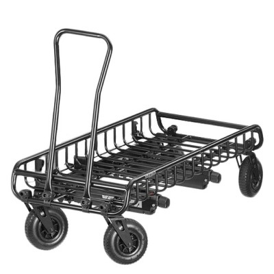 Yakima EXO WarriorWheels Sturdy Heavy Duty Cargo Basket Cart Kit Connects to the EXO GearWarrior Roll up to 110 Pounds with Easy to Grab Handle, Black