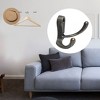Unique Bargains DIY Wall Bedroom Robe Coat Zinc Alloy Dual Hooks Bronze Tone 5 Pcs - 3 of 4