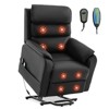 Hyleory Power Lift Recliner Chair for Elderly, PU Leather Electric Recliner Chairs with 2 Side Pockets, Lift Massage Chair with 8-Point Massage - 3 of 4