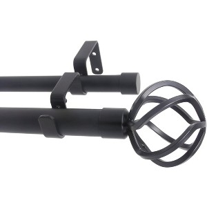 Urbanest Zeffoli Manhattan 1-inch 3-4 inch Double Drapery Curtain Window Rod Set - 1 of 4