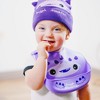 Pavilion Gift Company - Purple Snuggle Monster - 12" Silicone Catch All Bib - Bibs - 3 of 4