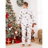 PATPAT Christmas Family Pajama Set: Reindeer and Christmas Tree Print Pajamas with Matching Plaid Family Socks - 3 of 4