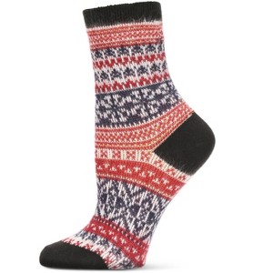 Memoi Women's Holiday Wonder Fairisle Soft-fit Crew Socks - 1 of 4