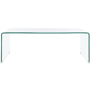 Willowith Glass Coffee Table - Clear - Safavieh - 1 of 4