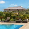 Outsunny 14ft Patio Umbrella Double-Sided Outdoor Market Extra Large Umbrella with Crank, Cross Base for Deck, Lawn, Backyard and Pool - 2 of 4