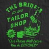 Womens Funny T Shirts The Brides Tailor Shop Sarcastic Halloween Graphic Tee For Ladies - Crazy Dog Women's T Shirt - 2 of 4