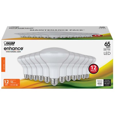 Feit Electric Enhance BR30 E26 (Medium) LED Bulb Soft White 65 Watt Equivalence 12 pk