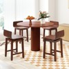 Tangkula Swivel Dining Chair Set of 4 Farmhouse Wooden Kitchen Chairs Armless Side Chairs - 3 of 4
