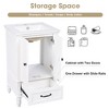 Mshliw 20" Bathroom Vanity with Sink, 2-Door Cabinet, Drawer, Magnetic Door Stopper, Adjustable Feet, MDF & Ceramic - 2 of 4